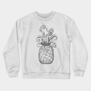 Octopus Pineapple black & white Crewneck Sweatshirt